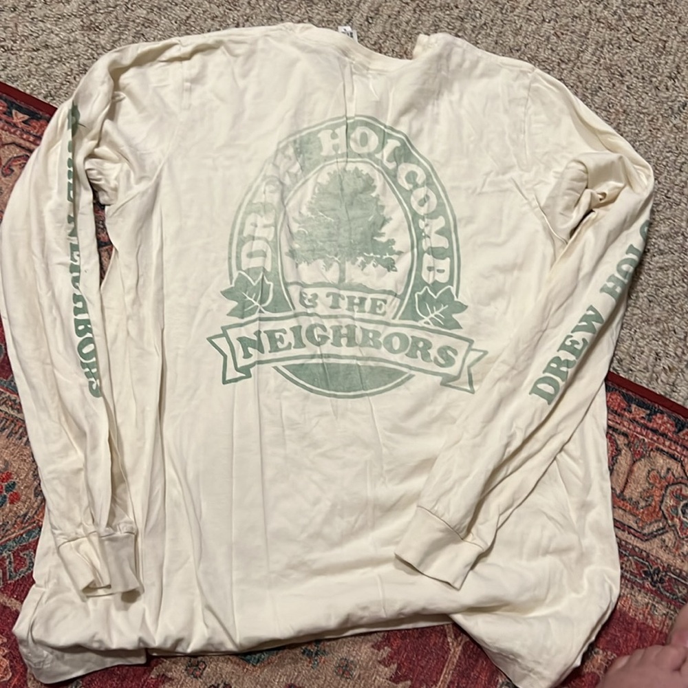 DREW HOLCOMB Long Sleeve Shirt with Green Print - Picture 2 of 4
